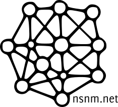 the logo of nsnm.net a network of many nodes
